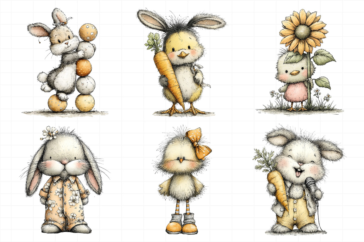 Funny Pink Easter Clipart, an Illustration by Daily.Designs (Photo 5 of 6)