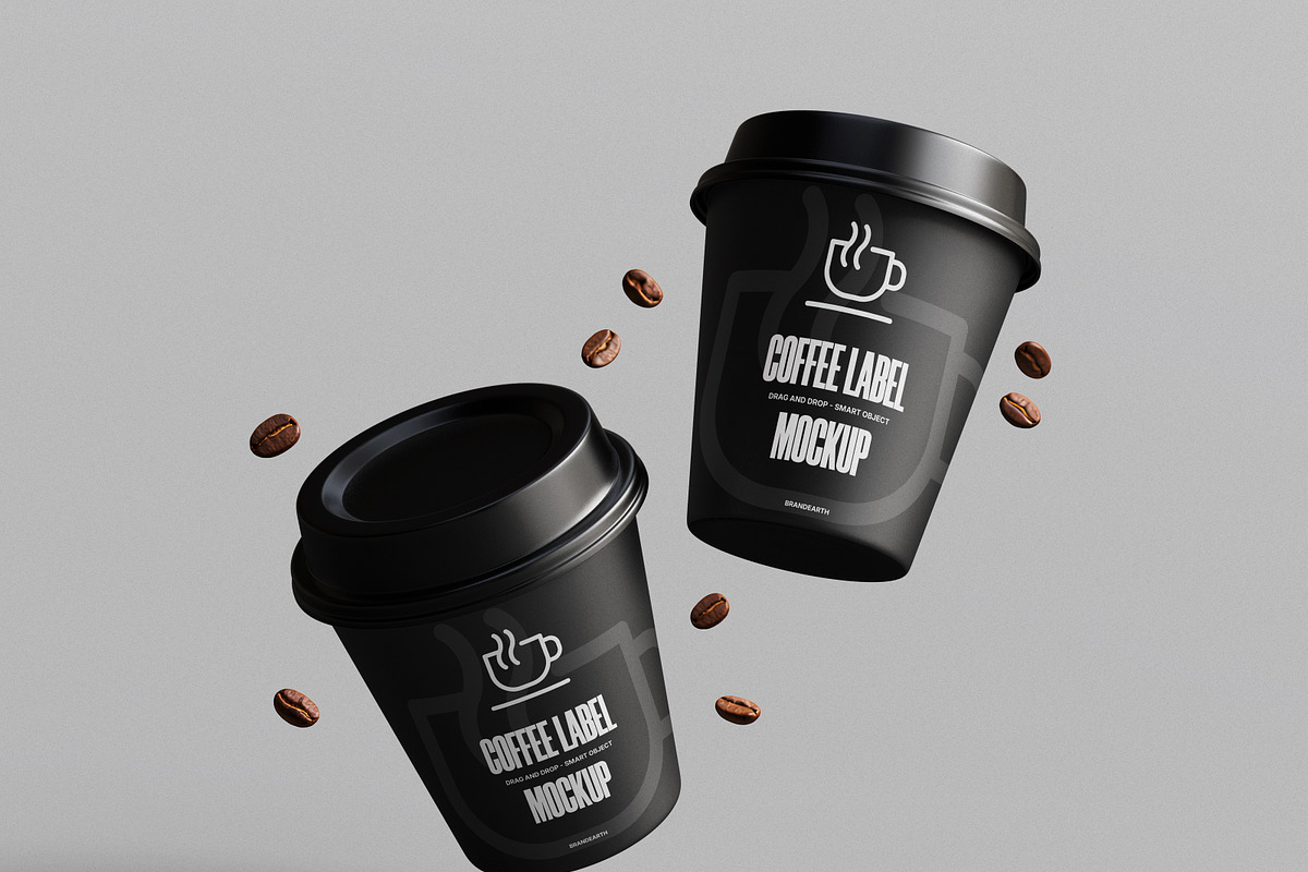 Coffee Cup Label Mockup, a Cups & Container Mockup by Brand Earth (Photo 3 of 4)