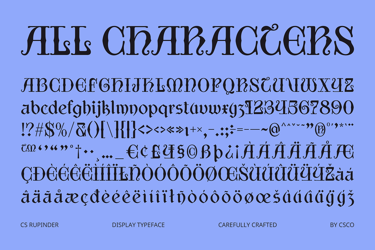 CS Rupinder – Gothic Uncial Font, a Blackletter Font by Craft Supply Co. (Photo 8 of 8)