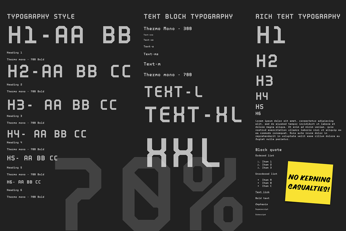 Flatface Thermo Mono, a Sans Serif Font by Flatface (Photo 7 of 16)
