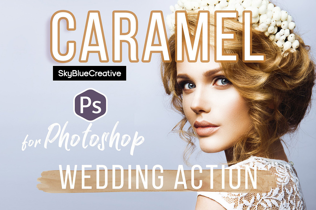 Caramel Wedding Photoshop Action, an Action Add-On by skybluecreative (Photo 1 of 8)