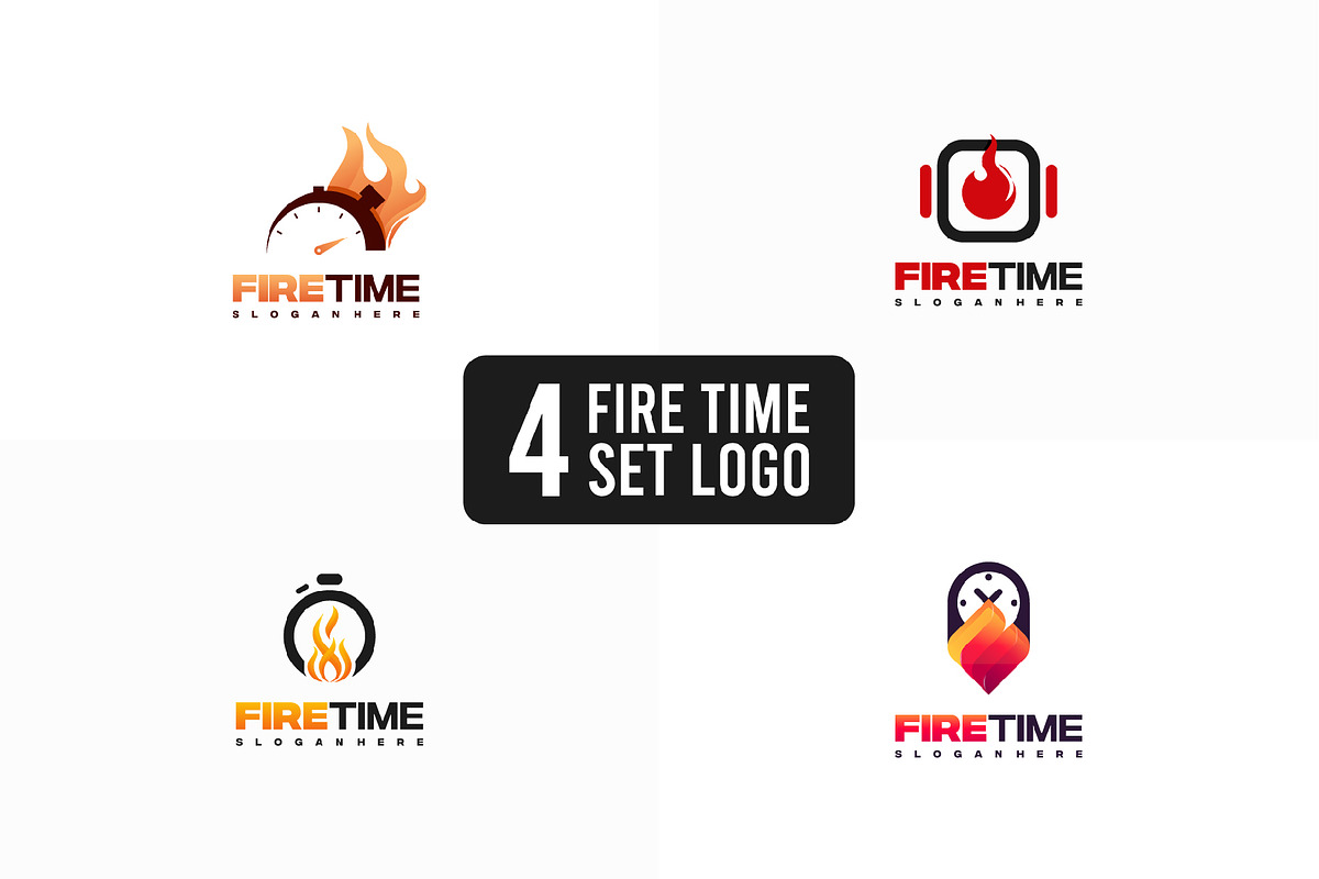Set of Fire Watch Logo designs, a Branding & Logo Template by Lucky Creative (Photo 1 of 5)