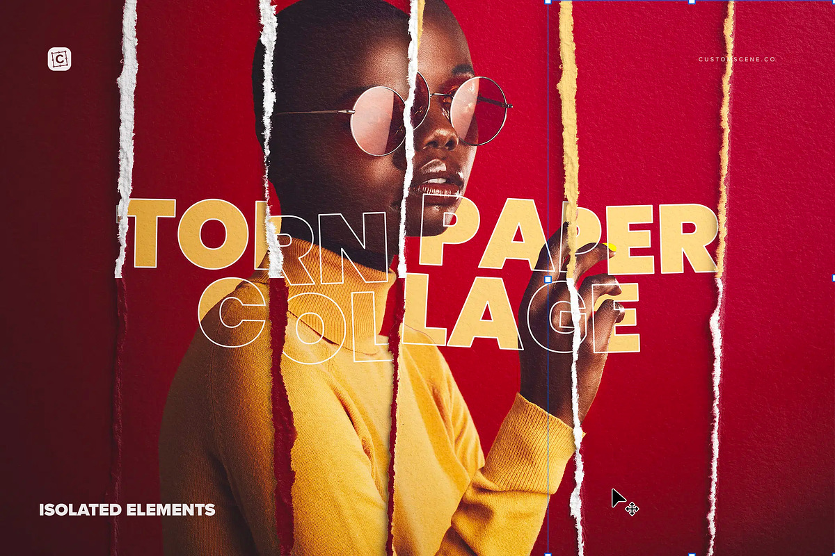 Torn Paper Collage Photo Effect, a Product Mockup by Custom Scene (Photo 4 of 10)