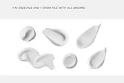 Cosmetic cream smear vector set, a Healthcare Illustration by Olha Kozachenko (Thumbnail 3 of 6)