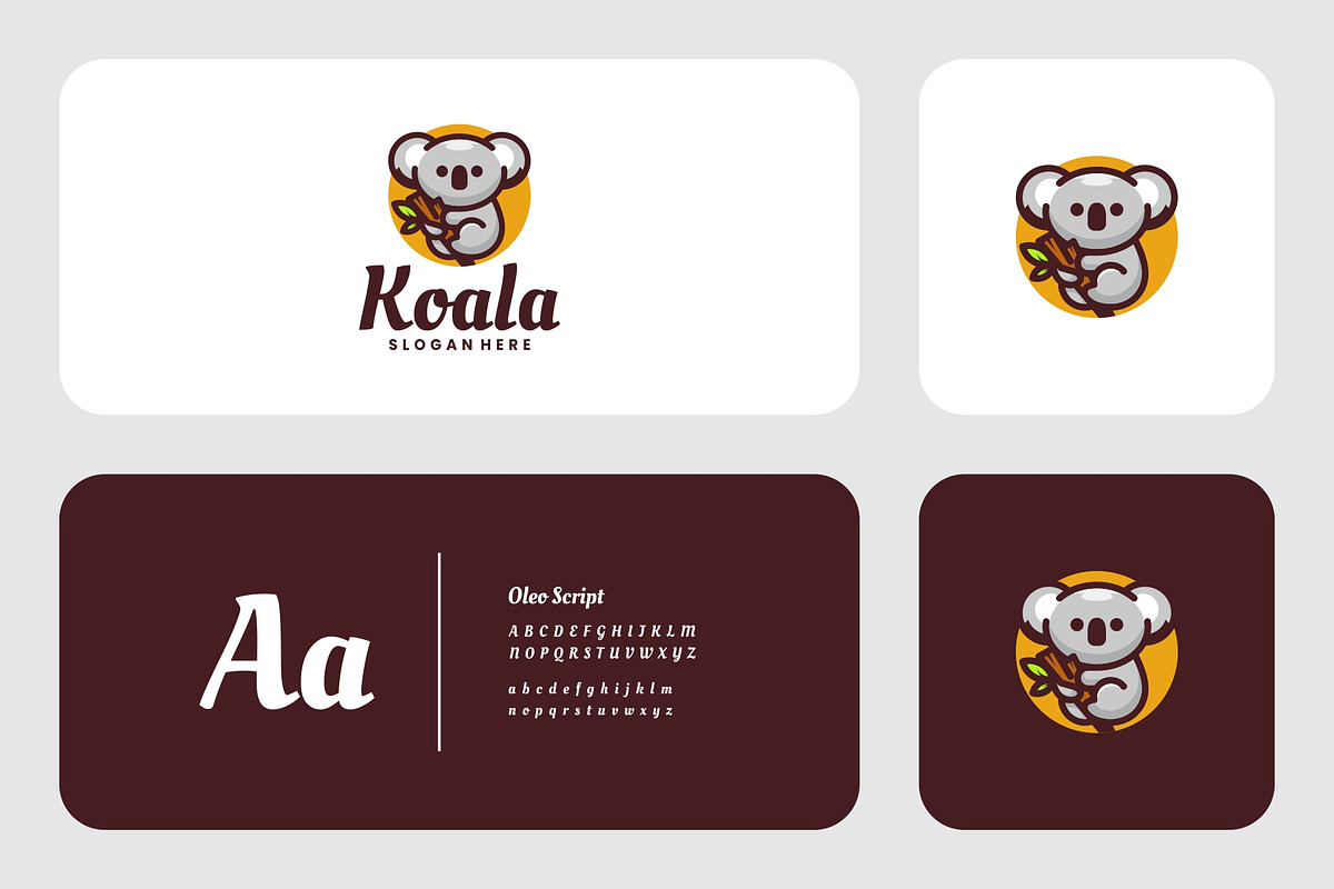 Mascot Modern Koala Logo Design, a Branding & Logo Template by Artnivora.Std (Photo 2 of 3)