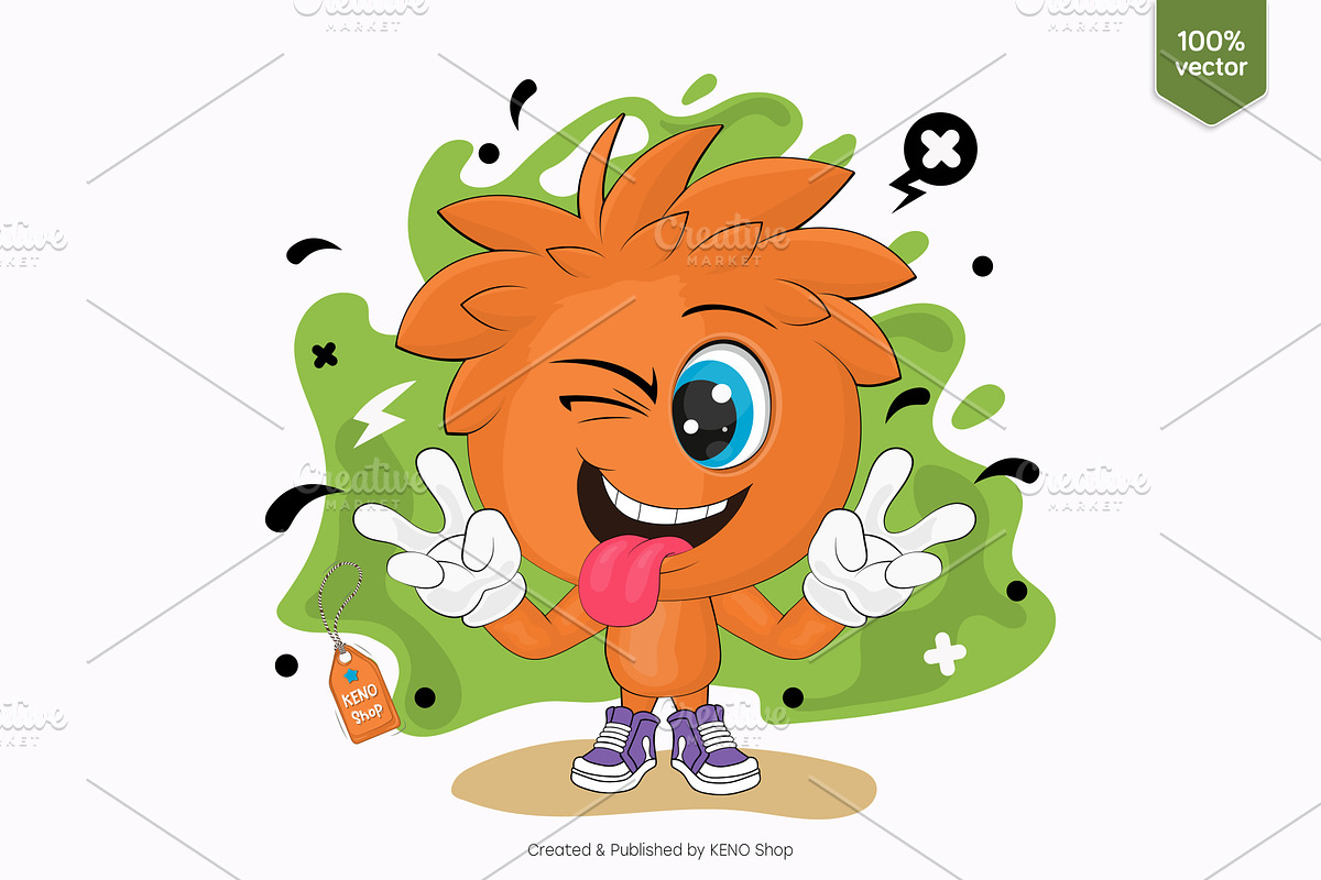 Cartoon winking boy. Tshirt, PNG., a Person Illustration by KENO Mascots (Photo 2 of 3)