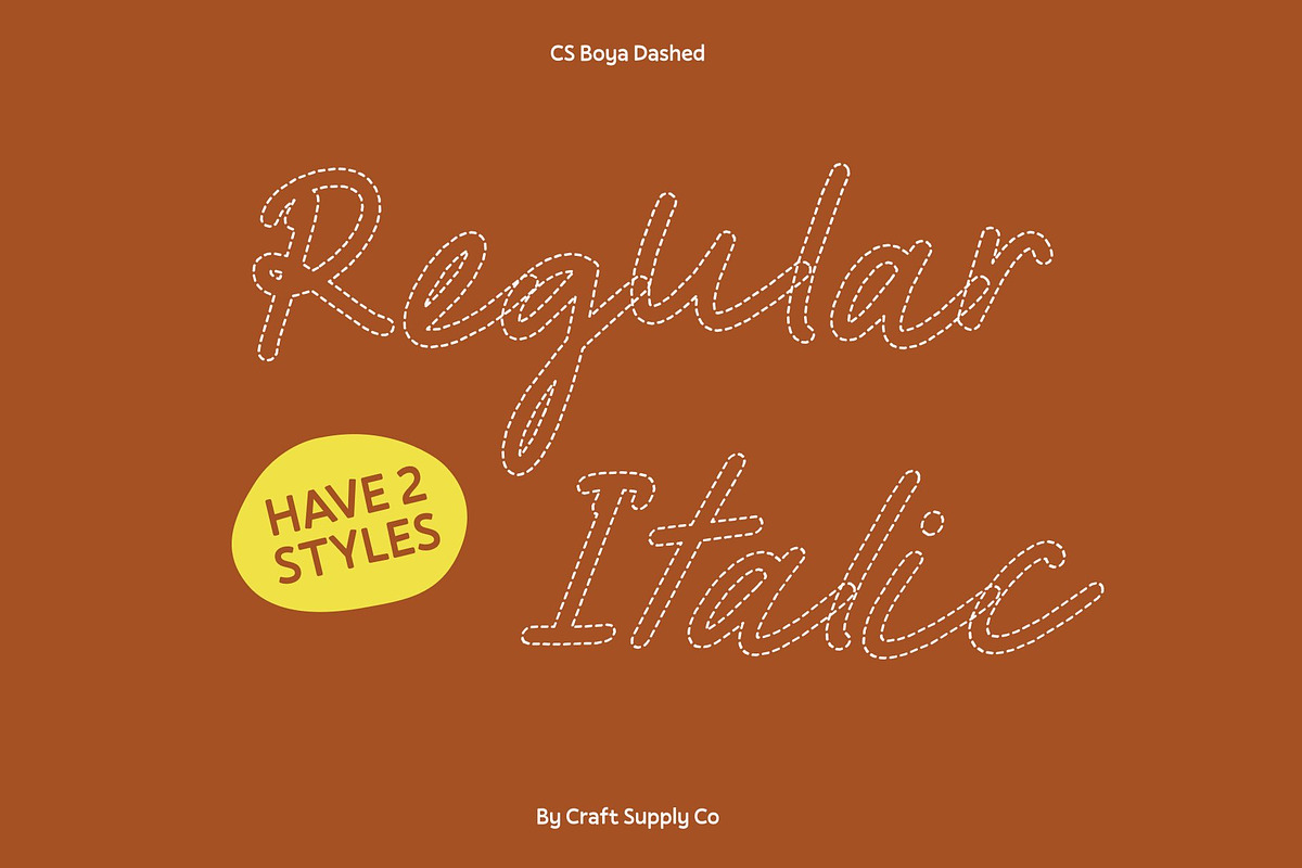CS Boya Dashed, a Script Font by Craft Supply Co. (Photo 5 of 8)