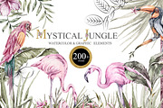 Watercolor Tropical Collection, an Animal Illustration by Tiana Geo (Thumbnail 1 of 16)