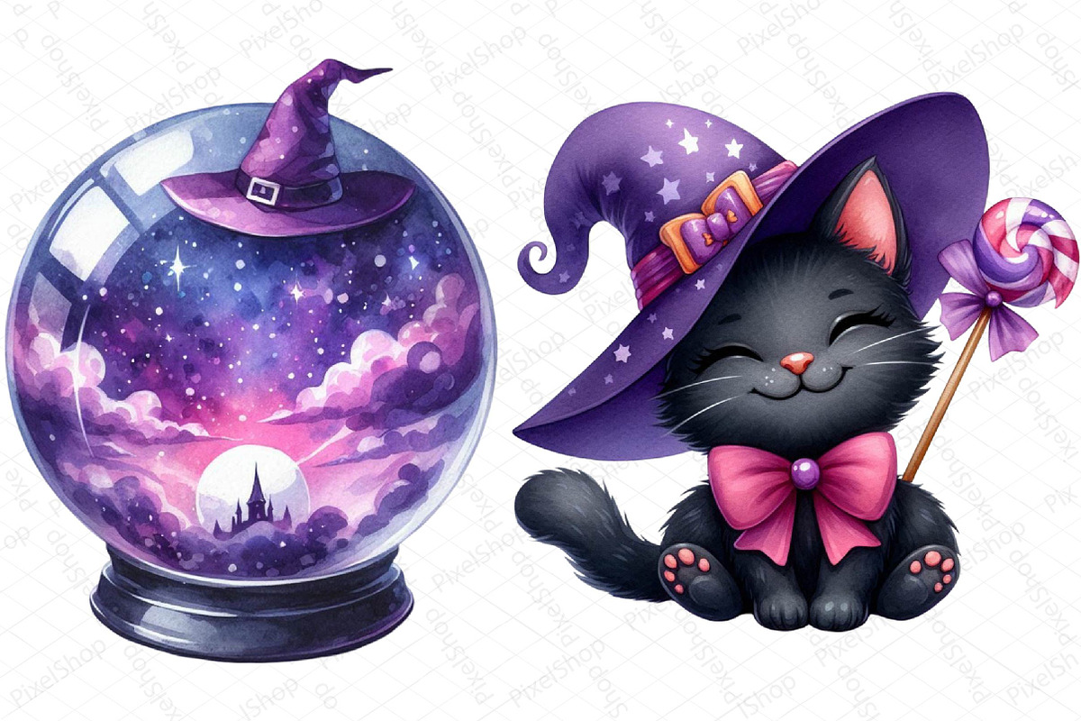 Purple Halloween Clipart, an Illustration by DreamPrint404 (Photo 5 of 5)