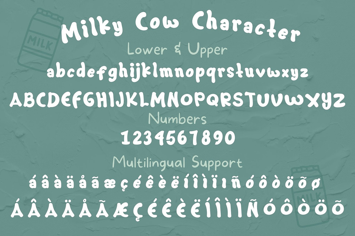 Milky Cow Display Font, a Font by Wellscript Studio (Photo 9 of 9)