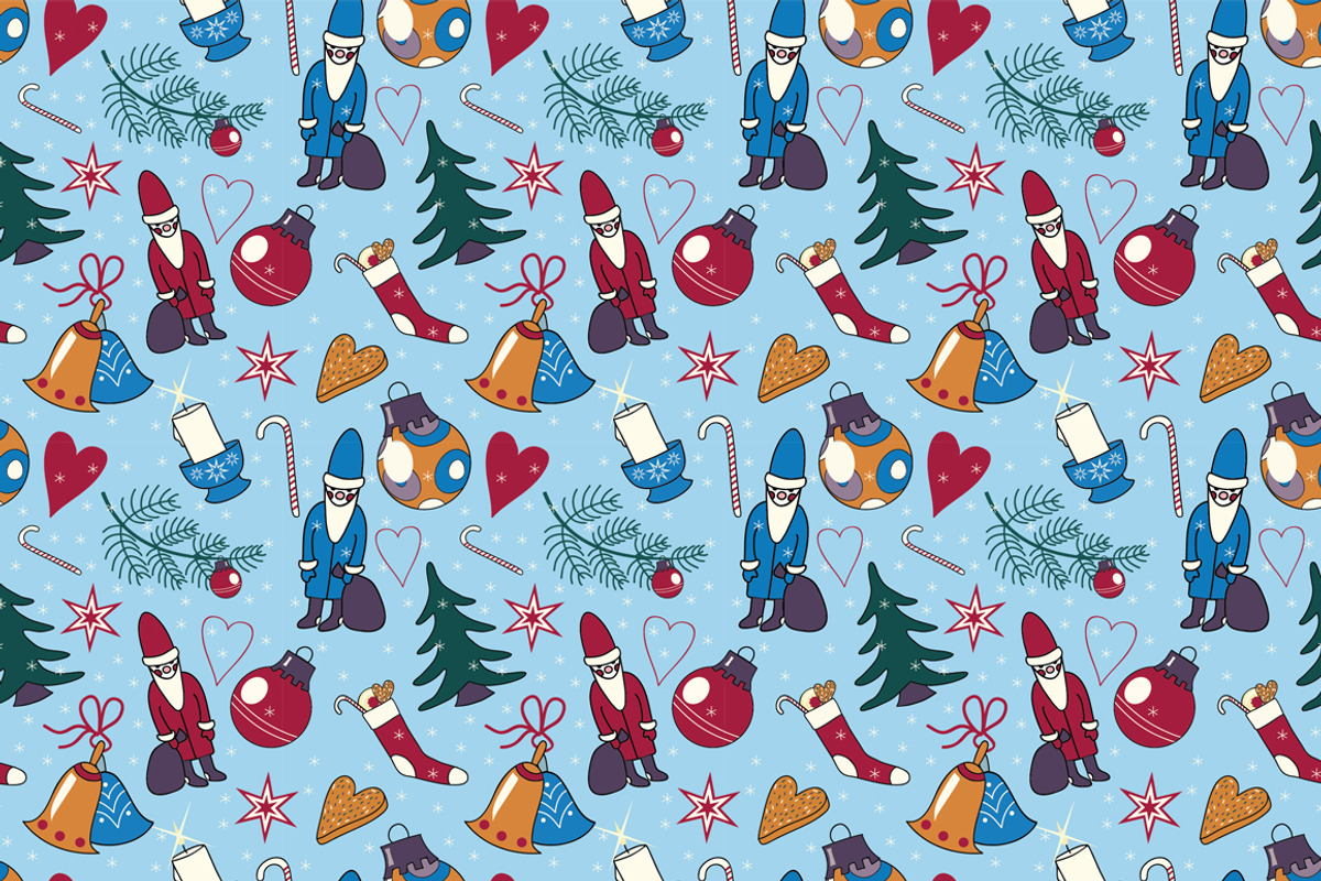 Pattern with NY and Xmas elements