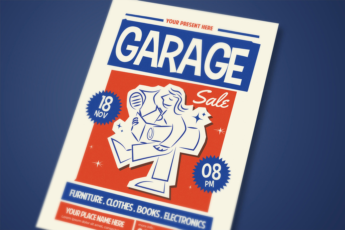 Garage Sale Flyer, a Flyer Template by megarez (Photo 2 of 3)