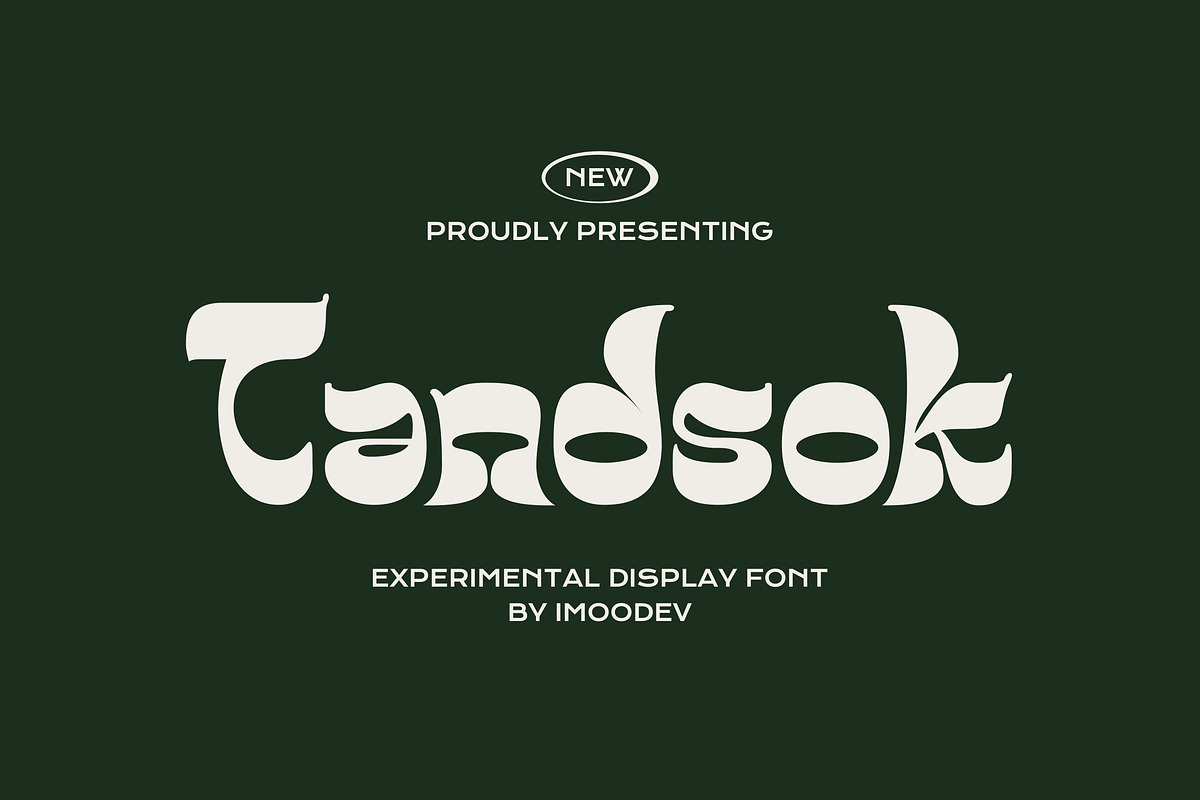 Tandsok - Experimental Display Font, a Serif Font by Imoodev (Photo 1 of 5)