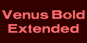 Venus Bold Extended