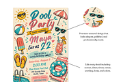 Pool Party Birthday Invitation, an Invitation Template by heynomi (Thumbnail 7 of 19)