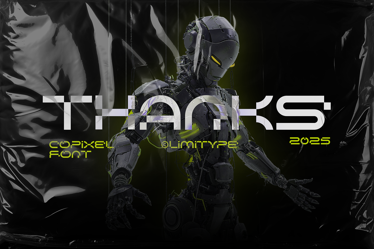 Copixel - Futuristic Font, a Sans Serif Font by limitype (Photo 11 of 11)