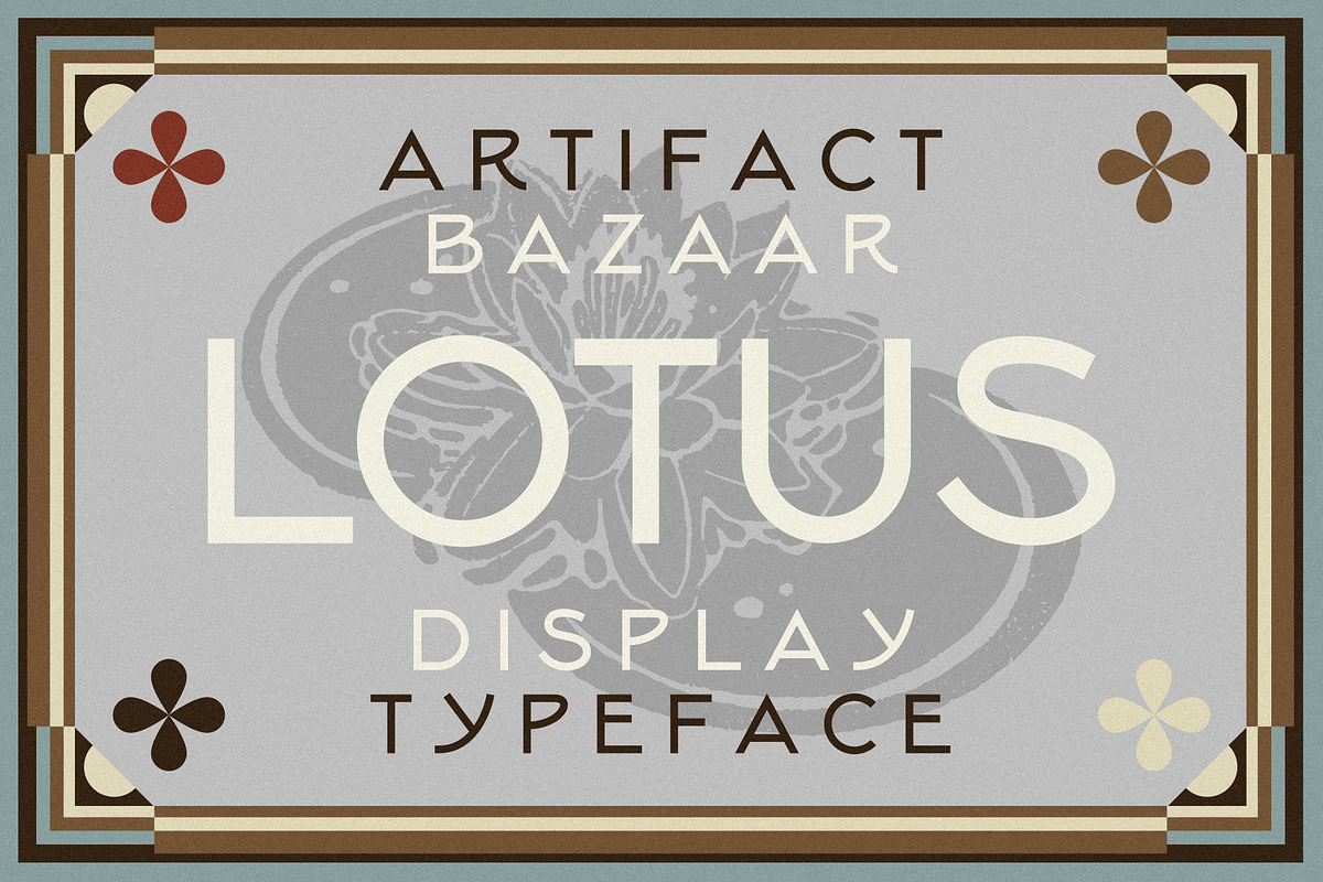 Lotus | Egyptian Sans, a Sans Serif Font by Artifact Bazaar (Photo 1 of 6)