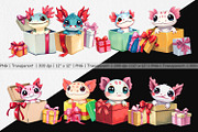 Axolotl Clipart Gift, a Graphic by Artnoy (Thumbnail 2 of 5)