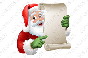Santa Claus Father Christmas Scroll, a Person Illustration by Christos Georghiou