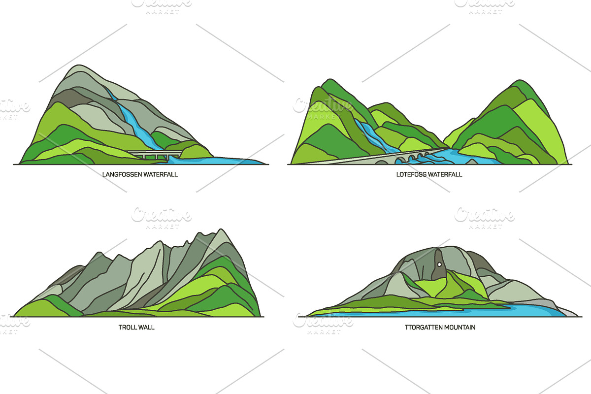 Natural sights of Norway, an Illustration by GenziWorkshop (Photo 3 of 13)