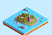 Low Poly Statue Of Liberty Scene, a 3D by Anton Moek (Thumbnail 4 of 8)