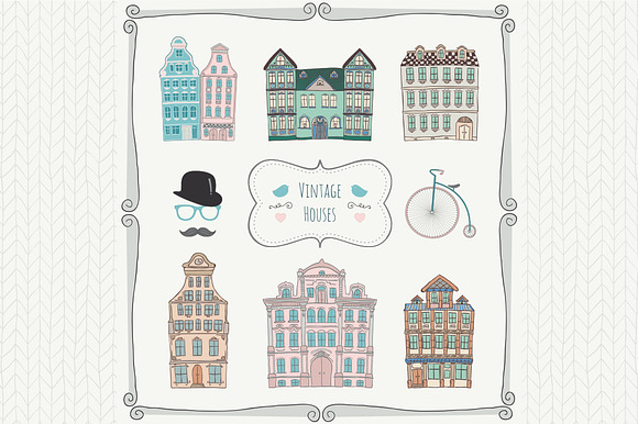 Vintage Old Styled Houses preview 4