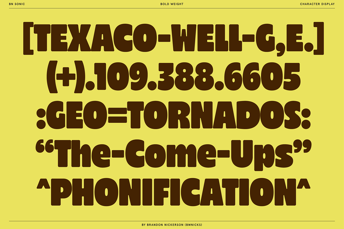 BN Sonic - Bold, Soft & Balanced, a Sans Serif Font by Bnick (Photo 4 of 13)