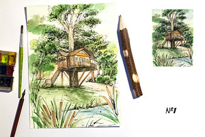 Houses in the nature