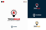 Set of Modern Tech Bulb logo designs, a Branding & Logo Template by Lucky Creative (Thumbnail 3 of 5)