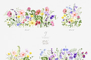Wildflower watercolor floral clipart, a Decorative Illustration by ReachDreams (Thumbnail 5 of 10)