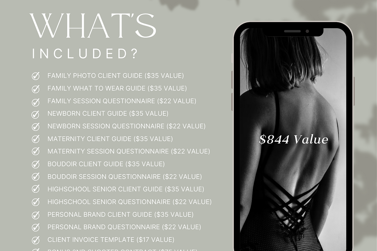 GOLD Portrait Photography Bundle, a Magazine Template by Signature Edits (Photo 3 of 7)