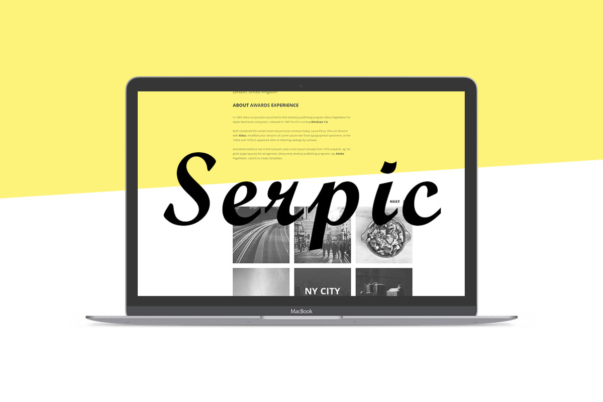 Serpic Responsive HTML Theme, a HTML Template by Uros Simic (Photo 1 of 2)