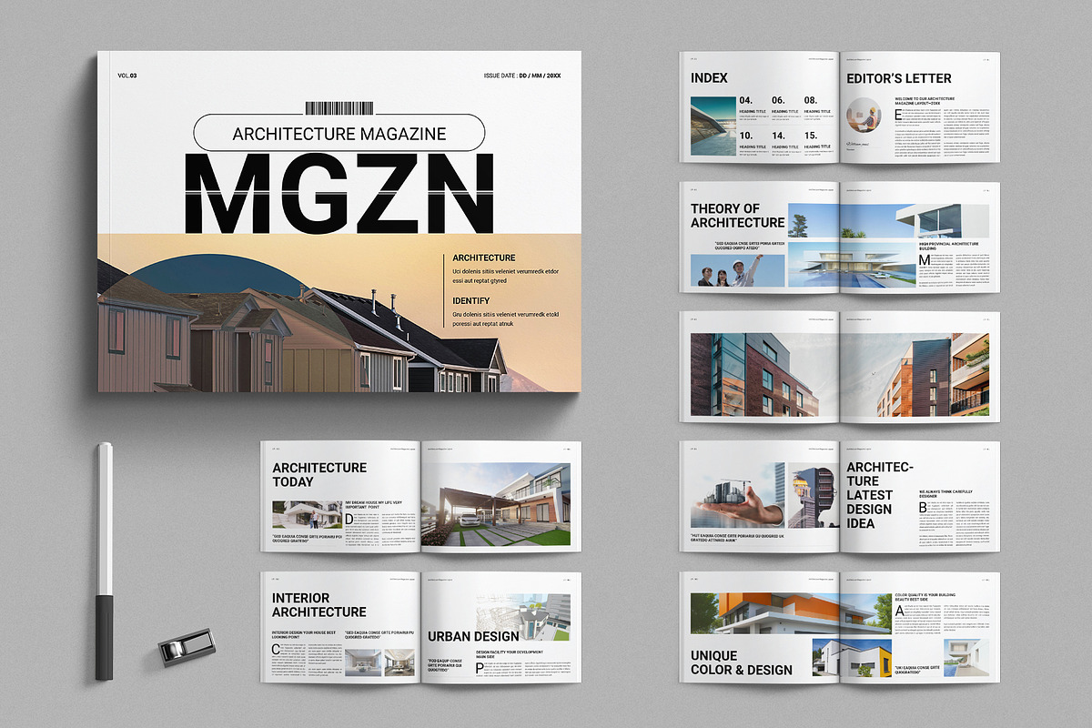 Architecture Magazine Landscape, a Magazine Template by E-Type (Photo 1 of 7)