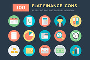 100 Flat Finance Vector Icons, a Duotone Icon by Vectors Market (Thumbnail 1 of 3)
