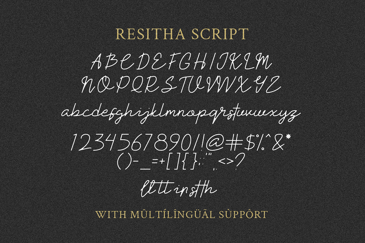 Resitha - Script Monoline, a Handwritten Font by Hasbi Creative (Photo 5 of 8)