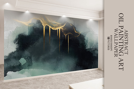 Abstract oil painting art wallpaper