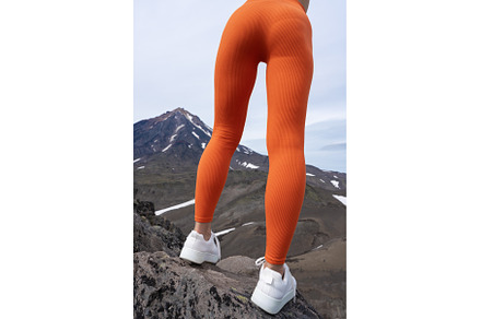 Rear view fit woman in sports