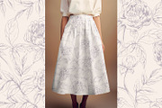 Sketched Peonies, a Pattern Graphic by MalyskaStudio (Thumbnail 12 of 16)