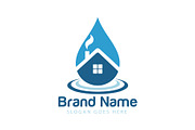 Water Drop House Logo, a Branding & Logo Template by Master Design (Thumbnail 2 of 2)