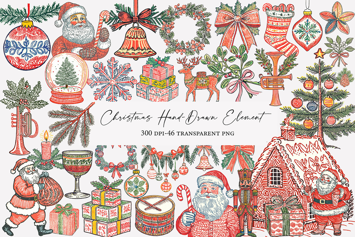 Christmas Hand-Drawn Element PNG, an Illustration by Designworld (Photo 1 of 5)