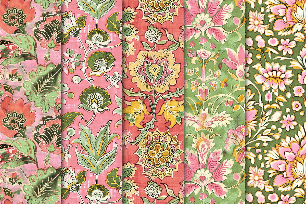 Floral Ephemera Boho Printable Paper, a Pattern Graphic by Maishop (Photo 7 of 8)
