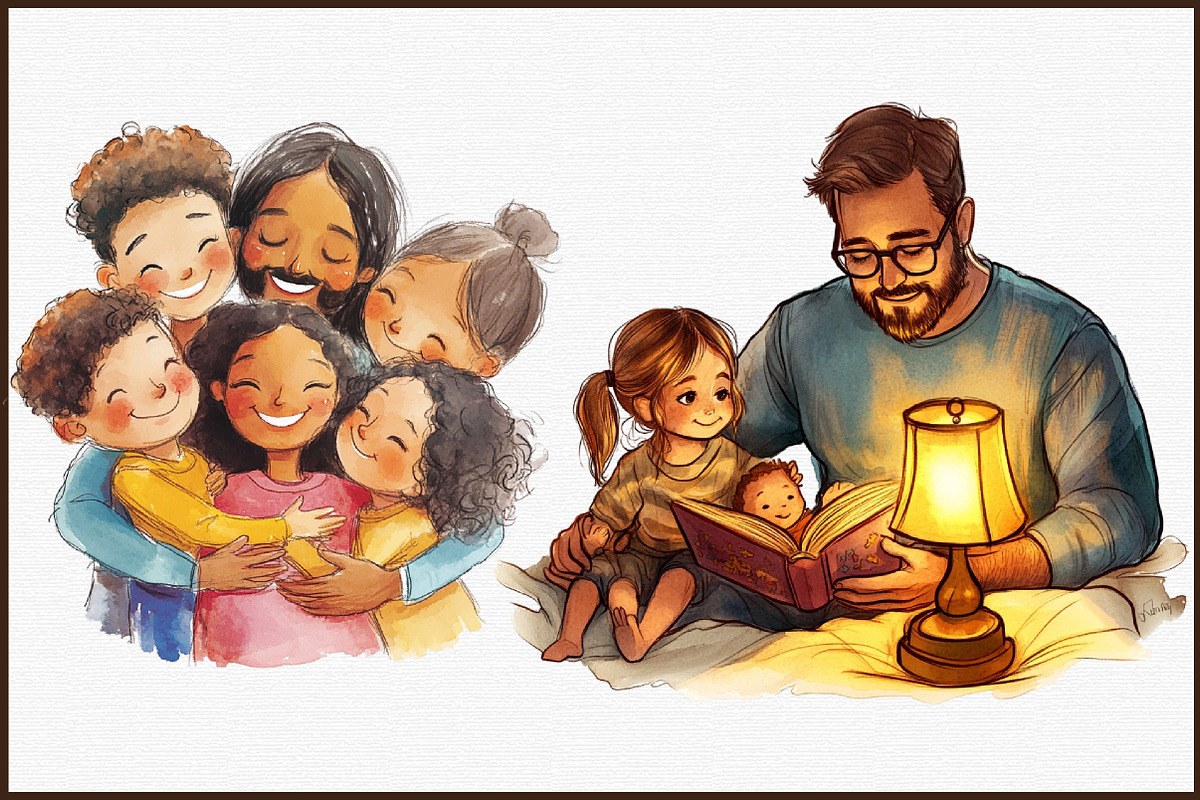 Family Clipart, Father's Day, Mom Da, an Illustration by Sublimation Artist (Photo 3 of 6)