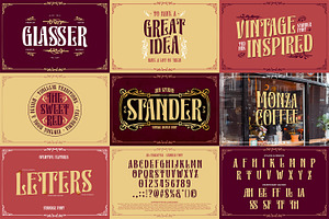 Vintage Font Bundle 4