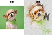 Pet Watercolor Art Photoshop Effect, an Action Add-On by Shovajit (Thumbnail 5 of 8)
