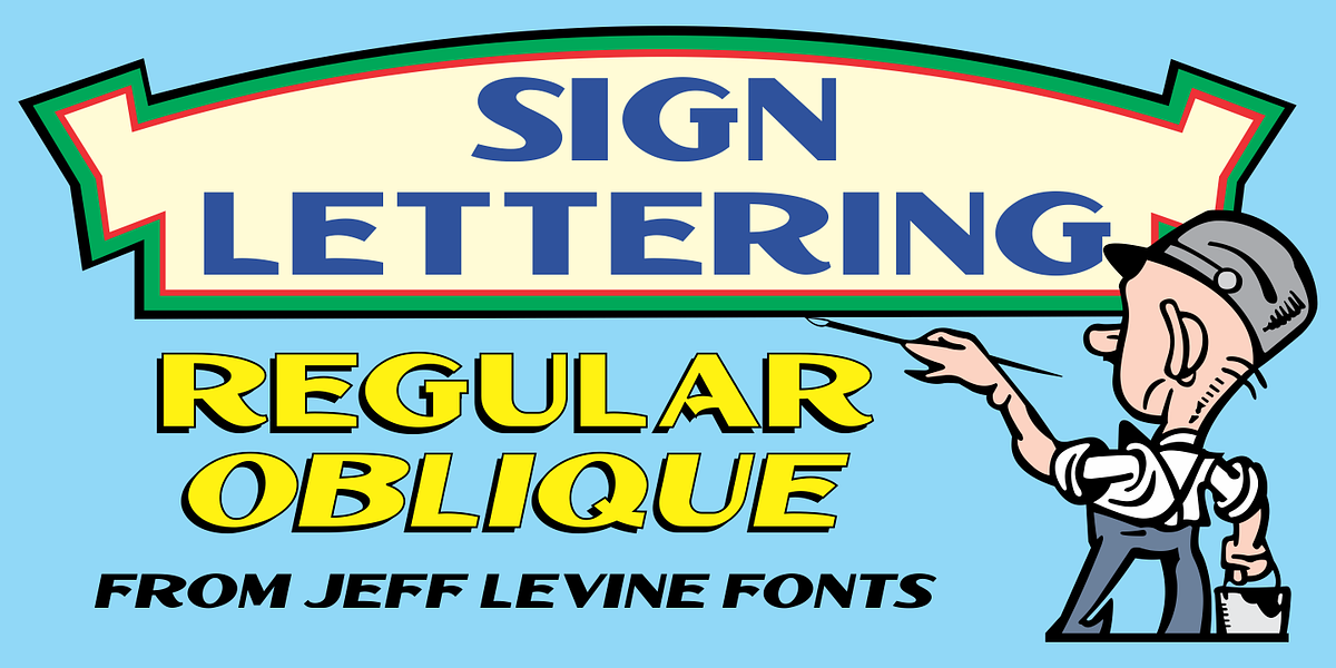 Sign Lettering JNL, a Sans Serif Font by Jeff Levine Fonts (Photo 1 of 5)