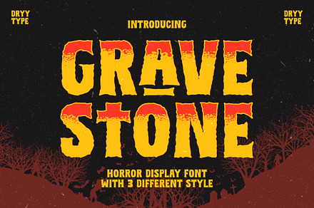 Gravestone - Horror Display Font, a Symbol Font by Dryy.type