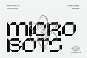 Microbots - Futuristic Font, a Sans Serif Font by limitype (Thumbnail 1 of 10)