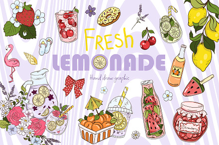 Lemonade. Hand draw graphic, an Object Graphic by ma_i_vi