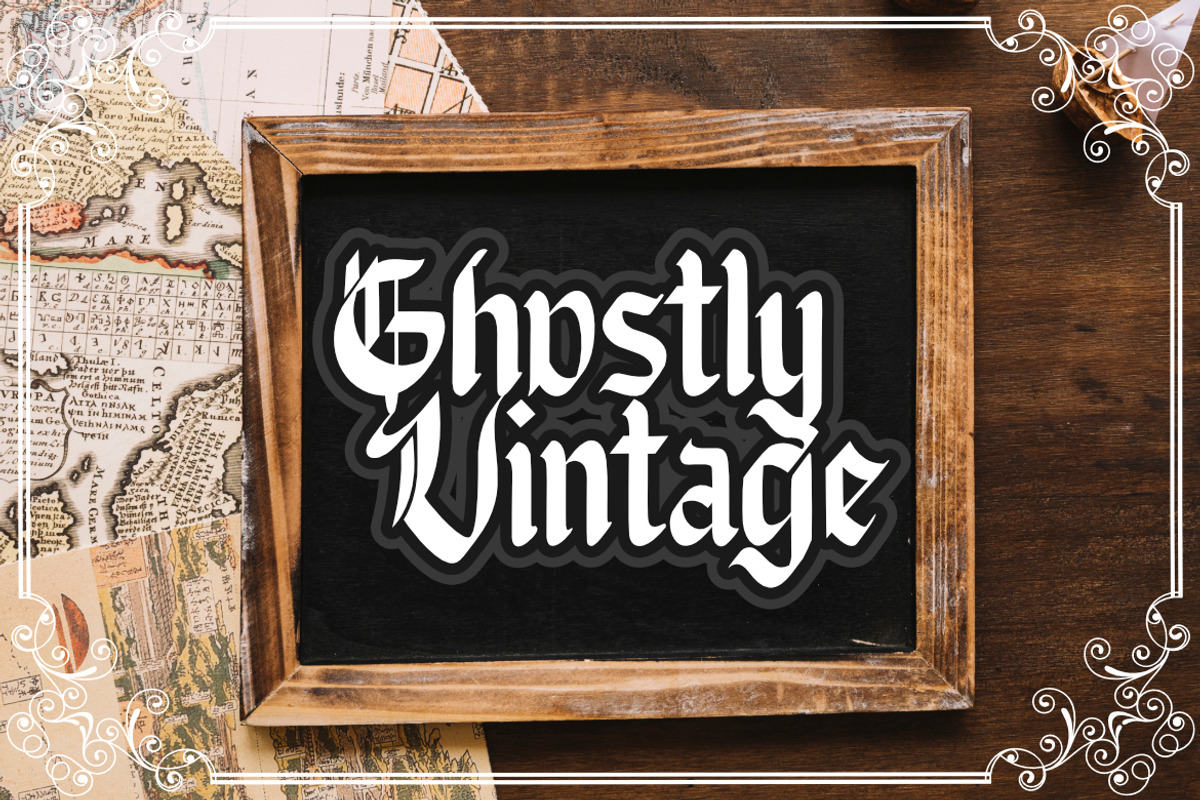 Gettegle Blackletter Font, a Blackletter Font by Bayuktx (Photo 4 of 9)