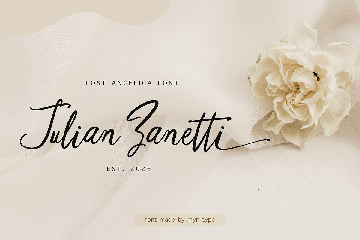 Lost Angelica - Pretty Handwritten, a Handwritten Font by Myn Type (Photo 9 of 13)